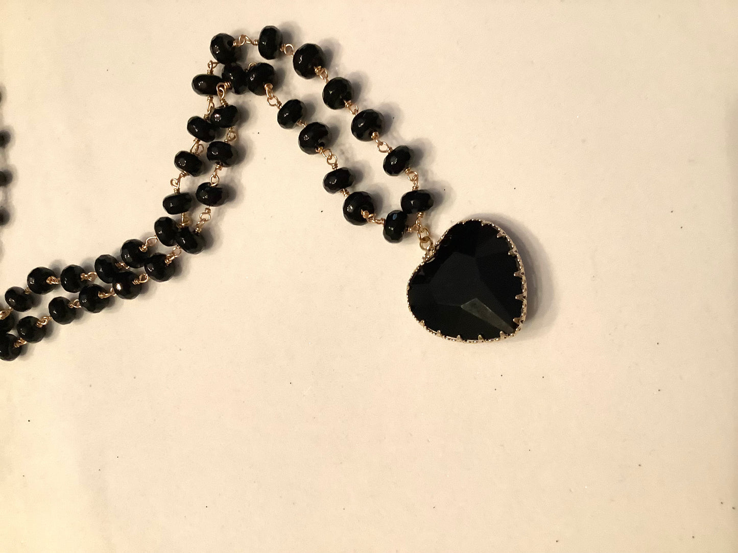 Collana lunga Cuore Nero